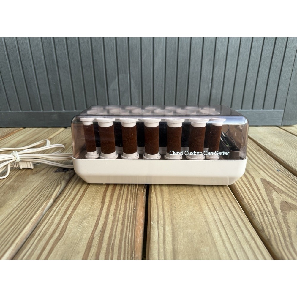 Clairol Custom Care Setter Hot Rollers Curlers Set KF-20 WORKS With 9 Clips